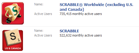 Scrabble Applications on Facebook