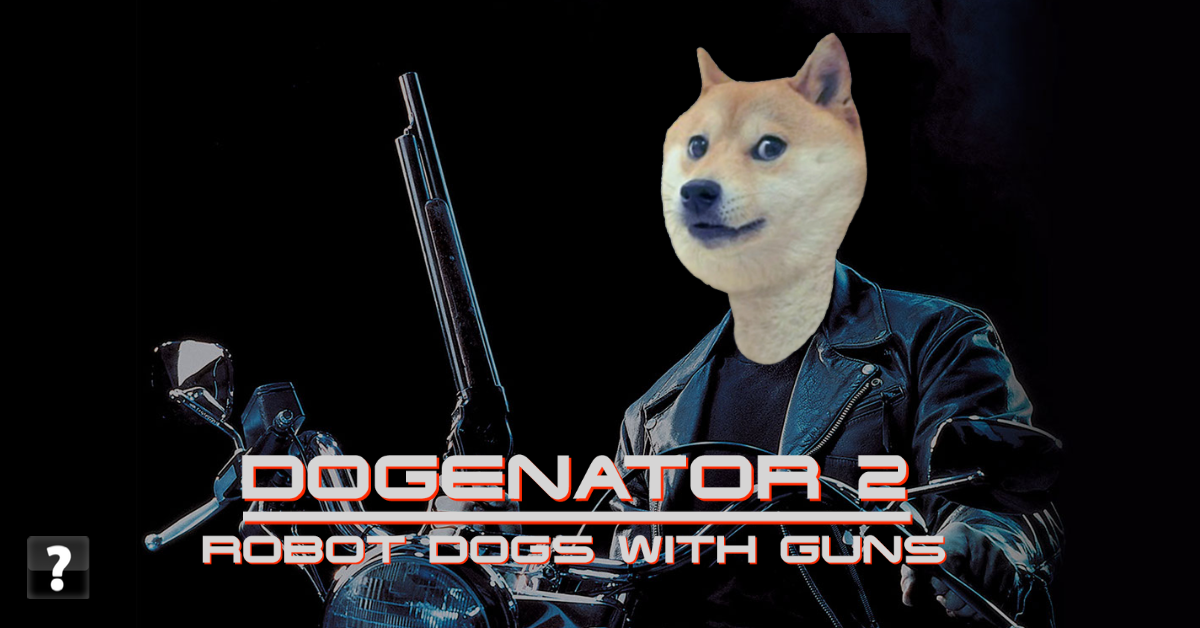 Terminator 2 poster parody with Doge meme
